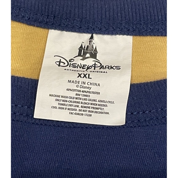 Vintage Mickey Mouse Double Sided Shirt 1971 Yellow & Blue Disney World Size XXL - Picture 6 of 11